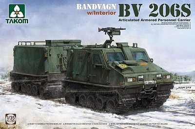 Takom Bandvagn BV206S Articulated APC with Interior Plastic Model Military Vehicle Kit 1/35 #2083