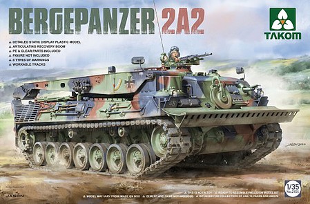Takom Bergepanzer 2A2 Tank Plastic Model Military Tank Kit 1/35 Scale #2135