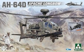 Takom AH-64D Apache Longbow Attack Helicopter Plastic Model Military Helicopter 1/35 Scale #2601