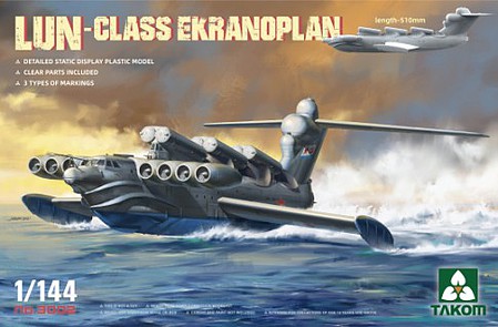 Takom Lun Class Ekranoplan Aircraft Plastic Model Military Airplane 1/144 Scale #3002