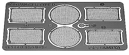 Tamiya PE Grille Set German Panther Ausf. Plastic Model Military Vehicle Accessory 1/35 #12666
