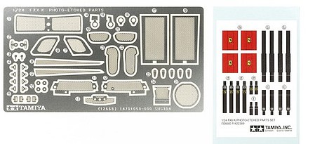 Tamiya FXX K Photo Etched Parts Set Plastic Model Military Vehicle Accessory 1/24 Scale #12668