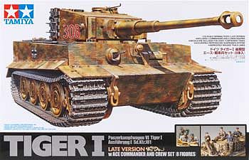 Tamiya 1/35 German Tiger I Late Version w/Ace Commander #25109