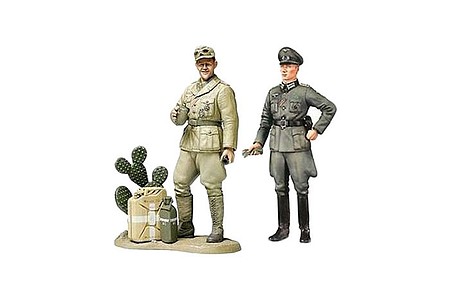 Tamiya WWII Wehrmacht Officer w/Africa Corps Plastic Model Military Vehicle Kit 1/35 Scale #25154