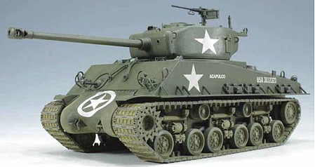 Tamiya US Medium Tank M4A3E8 Sherman w/4 Figures Plastic Model Military ...