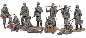 Tamiya WWII German Wehrmacht Infantry Set (10) Plastic Model Military Figure Kit 1/48 Scale #32602