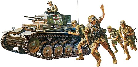 Tamiya German Panzerkampfwagen II Plastic Model Military Vehicle Kit 1/35 Scale #35009