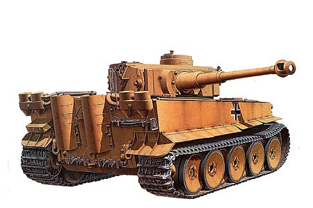 Tamiya German Tiger I Initial Tank Plastic Model Military Vehicle Kit 1/35 Scale #35227