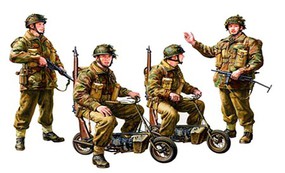 Tamiya British Paratroopers w/Small Motorcycle Plastic Model Military Figures 1/35 Scale #35337