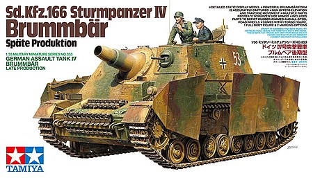 Tamiya German Assault Tank IV Brummbar Late Prod. Plastic Model Military Vehicle Kit 1/35 #35353