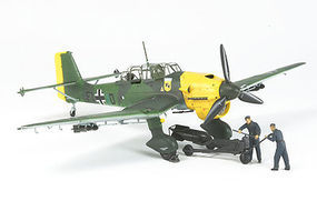 Tamiya Junkers JU87 B-2 Stuka w/Bomb Loading Set Plastic Model Airplane Kit 1/48 Scale #37008