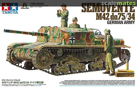 Tamiya Semovente M42 da75/34 German Army Plastic Model Tank Kit 1/35 Scale #37029