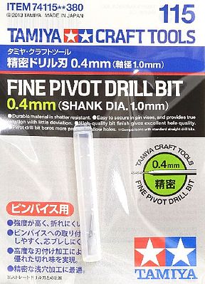Tamiya Fine Pivot Drill Bit 0.4mm Hand Drill Bit #74115