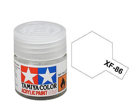 Tamiya Acrylic Mini XF86 Flat Clear 10ml Bottle Hobby and Model Acrylic ...