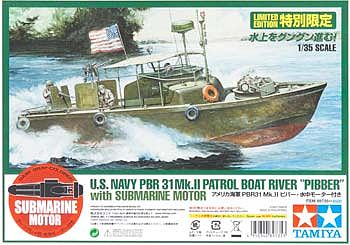 Tamiya US Navy PBR31 Mk.II Pibber w/Sub Motor Plastic Model Military Vehicle Kit 1/35 Scale #89735