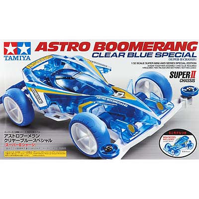 Tamiya 1/32 Astro-Boomerang Clear Blue Super II Chassis