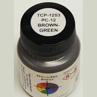Tru-Color PC-12 Brown-Green 1oz Hobby and Model Enamel Paint #1253