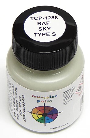 Tru-Color RAF Sky Type S 1oz Hobby and Model Enamel Paint #1288