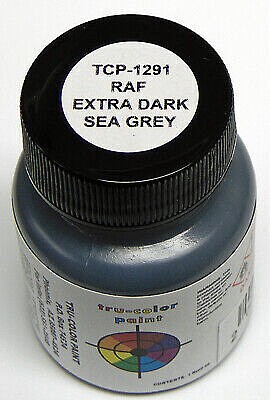 Tru-Color RAF Extra Dark Sea Gray 1oz Hobby and Model Enamel Paint #1291