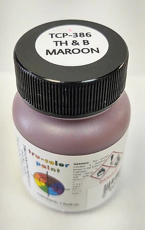 Tru-Color TH&B Maroon 1oz Hobby and Model Enamel Paint #386