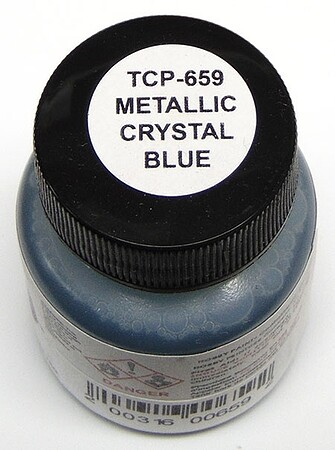 Tru-Color Metallic Crystal Blue 1oz Hobby and Model Enamel Paint #659