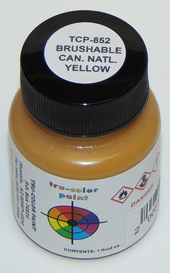 Tru-Color Canadian Nation Flat Yellow 1oz Hobby and Model Enamel Paint #852