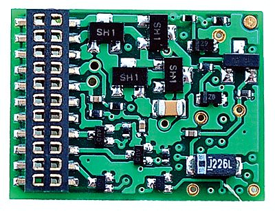 TCS EU621 DCC 6-Function Decoder - Control Only Fits Locomotives w/21-Pin Connector .797 x .614 x .185 - HO-Scale