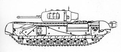 Trident Medium Tank Churchill MkIV HO Scale Model Roadway Vehicle #87061
