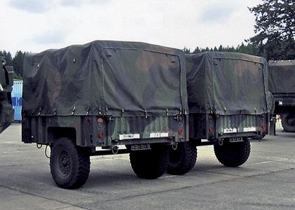 Trident M1101 High Mobility 3/4 Ton Cargo Trailer HO Scale Model Roadway Vehicle #87089