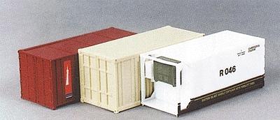 Trident 20 Container Set 2 Box Vans & 1 Reefer Unit HO Scale Model Railroad Vehicle #90186