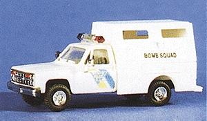 Trident Chevrolet Van New Jersey State Police Bomb Squad White HO Scale Model Railroad Vehicle #90188