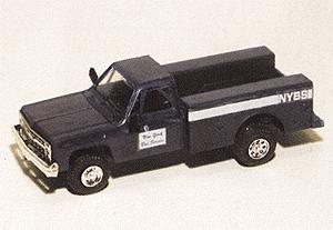 Trident Chevy Pick Up w/Utility Box NY Bus Services Blue HO Scale Model Railroad Vehicle #90202