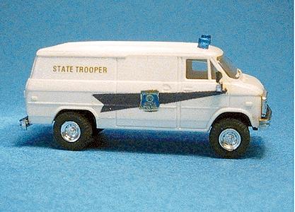 Trident Chevrolet Van Indiana State Police HO Scale Model Railroad Vehicle #90231