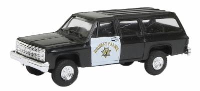 Trident Chevrolet Suburban California Highway Patrol HO Scale Model Roadway Vehicle #90357