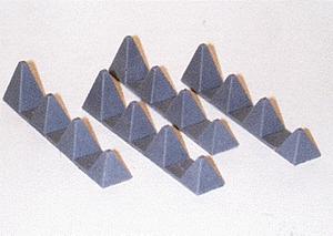 Trident Anti Tank Obstacles WWII Dragons Teeth (4) HO Scale Model Railroad Building Accessory #96021