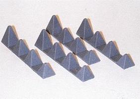 Trident Anti Tank Obstacles WWII Dragon's Teeth (4) HO Scale Model Railroad Building Accessory #96021