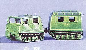 Trident Military - Modern German Army (BW) - Personnel Transport BV206D Crawler Tractor & Personnel Trailer (green) - HO-Scale