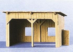 Trident Resin Open Wooden Shed HO Scale Model Railroad Building #99009