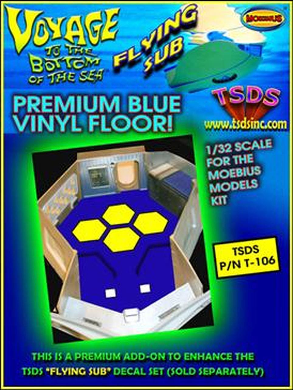 TSDS 106 1/32 Flying Sub Vinyl Floor Upgrade Moebius Voyage to Bottom of the Sea 