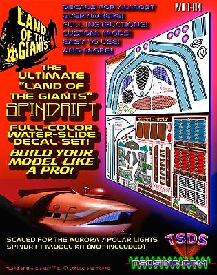 TSDS Land of the Giants Spindrift Decal Set for Aurora/PLL Science Fiction Model Decal 1/64 #114