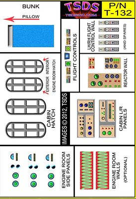TSDS Vintage Flying Sub Decal Set for Aurora/Monogram Science Fiction Model Decal 1/60 #132