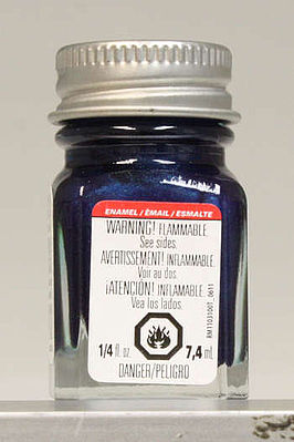 Testors Artic Blue Metallic 1/4 oz Hobby and Model Enamel Paint #1109tt