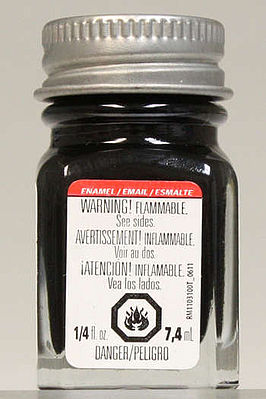 Testors Semi-Gloss Black 1/4 oz Hobby and Model Enamel Paint #1139tt