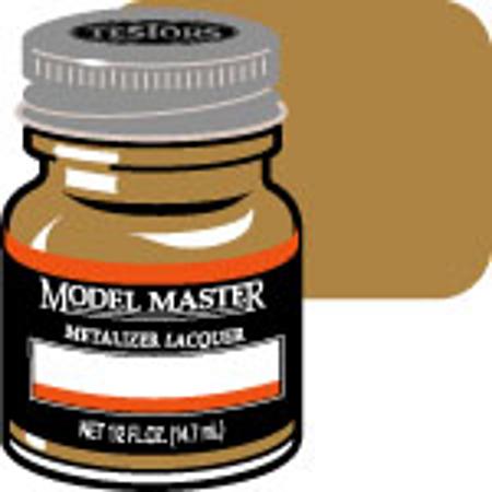 Testors Model Master Brass No Buff Metallic 1/2 oz Hobby and Model Lacquer Paint #1417