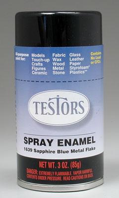 Testors Spray Custom Blue Metal Flake 3 oz Hobby and Model Enamel Paint #1639