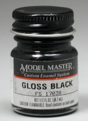 Testors Model Master Gloss Black 17038 1/2 oz Hobby and Model Enamel Paint #1747