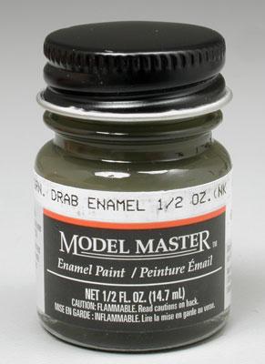 Testors Model Master Green Drab 34086 1/2 oz Hobby and Model Enamel Paint #1787