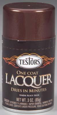 Testors Lacquer Spray Root Beer 3 oz Hobby and Model Lacquer Paint #1848m