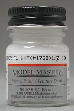 Testors 1/2oz. Model Master Enamel Header Flat White Hobby and Model Enamel Paint #2725