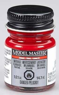 Testors Model Master Fire Red 1/2 oz Hobby and Model Enamel Paint #2772